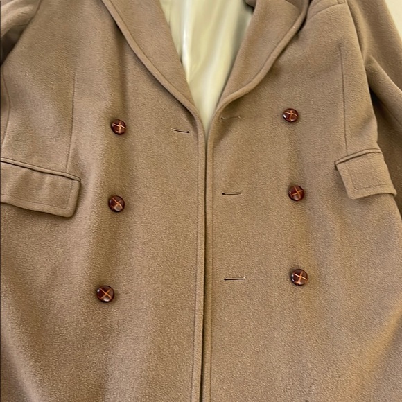 Unisex Brown Double-Breasted winter Coat size 46R - Picture 3 of 6